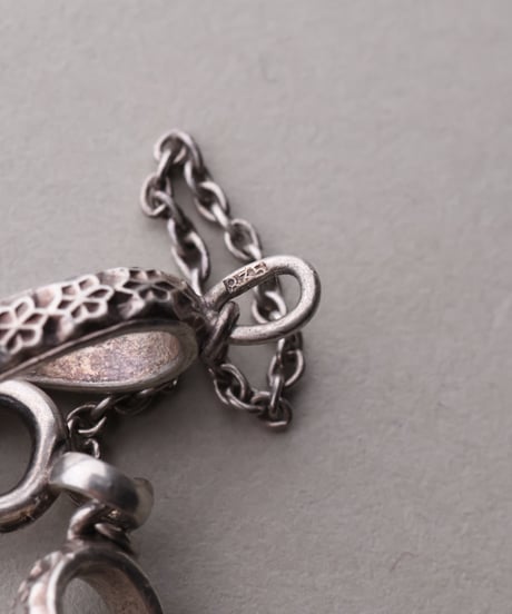 c.1930-40 Germany / Floral Twisted Link Bracelet / Silver 835