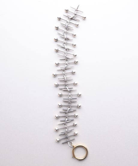 c.1950 Germany Geometric Structure Bracelet / Silver 800