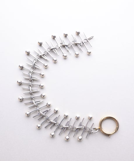 c.1950 Germany Geometric Structure Bracelet / Silver 800