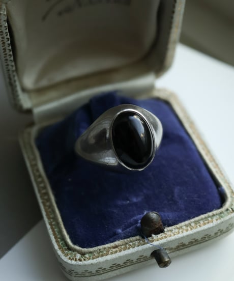 c.1960 France / シグネットリング/ Silver 800 × Black Onyx