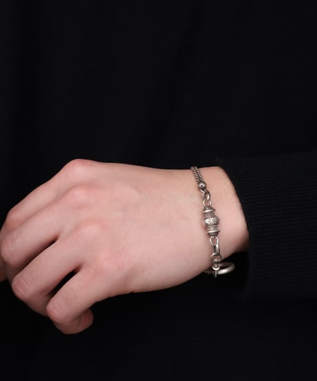 c.1870 France / Watch Chain Bracelet / Silver 800