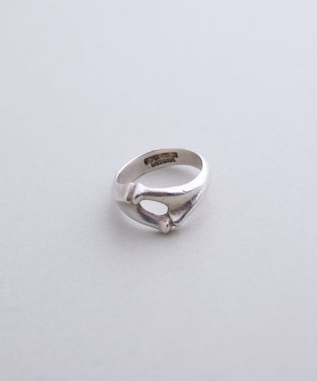 1979 Finland Lapponia / Sculptural Void Ring / Silver 925