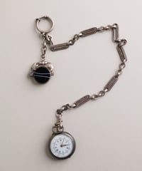 c.1880–1920 Austria-Hungary / ウォッチチェーン / Silver 750 & Banded Onyx