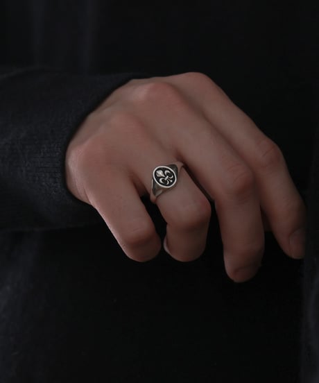 c.1950–70 France / Pierre Toulhoat Fleur-de-lis Signet Ring / Silver
