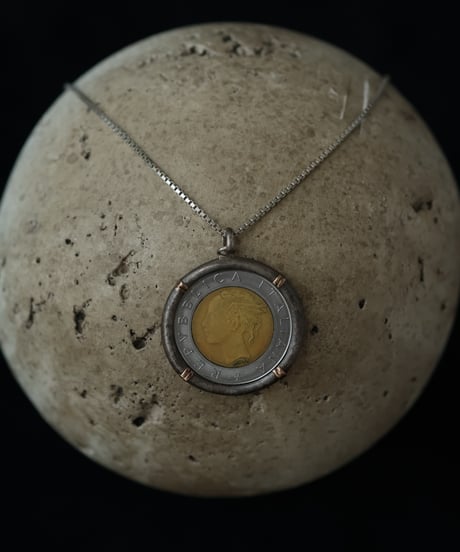 c.1980 Italy / コインチャームネックレス / Silver 925