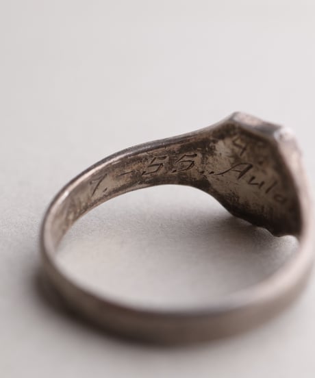 c.1950 Finland / Enamel Memory Ring / Silver 813 by Veljekset Sundqvist