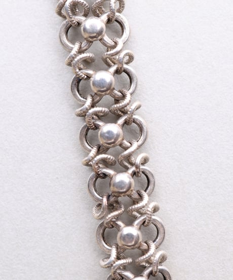 c.1910–30 France Decorative Link Bracelet / Silver 800