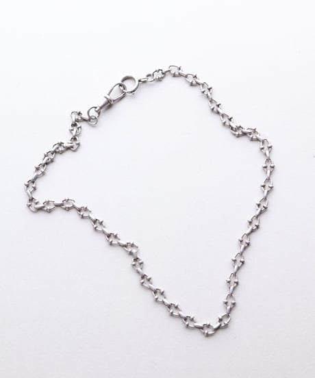 c.1900 France Watch Chain Necklace & Bracelet / Silver 800