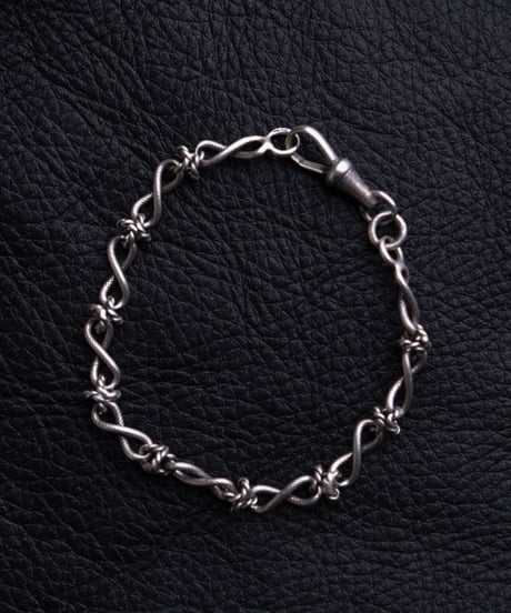c.1910–30 France / Knot-linked Watch Chain Bracelet / Silver 800