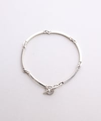 c.1960 Denmark / N.E. FROM Teardrop Toggle Bracelet / Silver 925