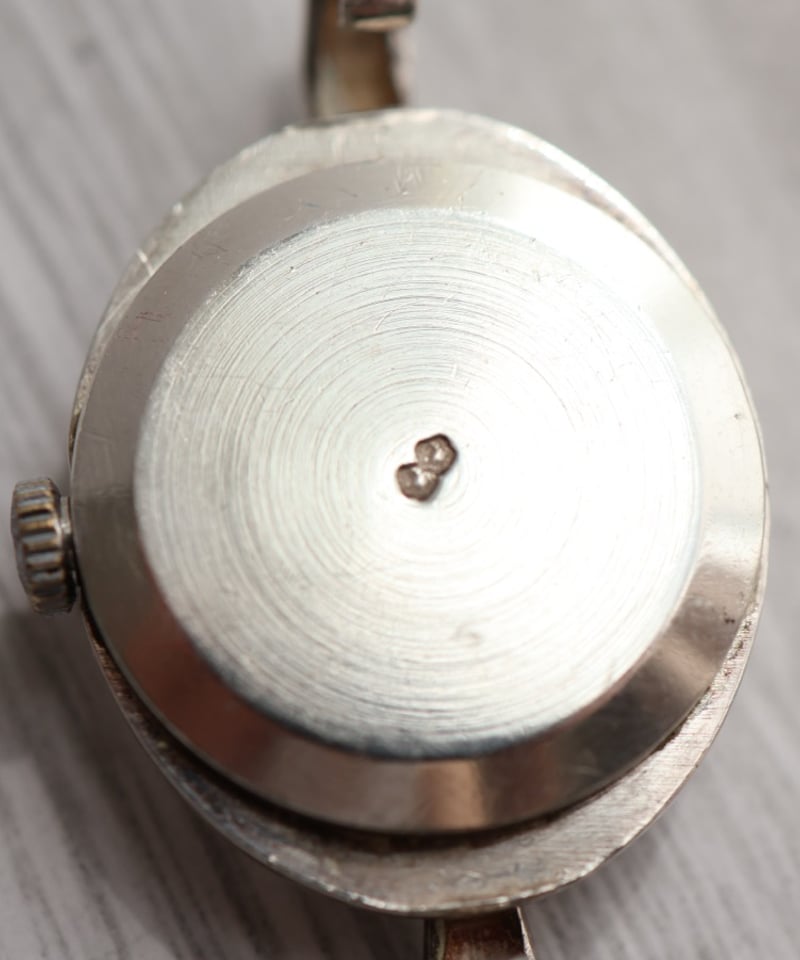 c.1960s France / Quilbé Paris シルバーバングルウォッチ / Si