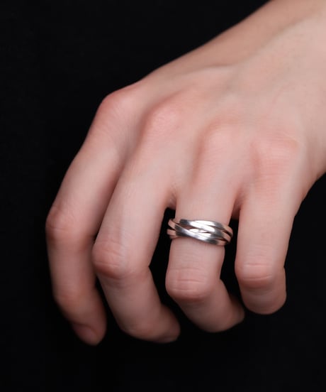 c.1980 Italy / Five-band  Ring / Silver 925