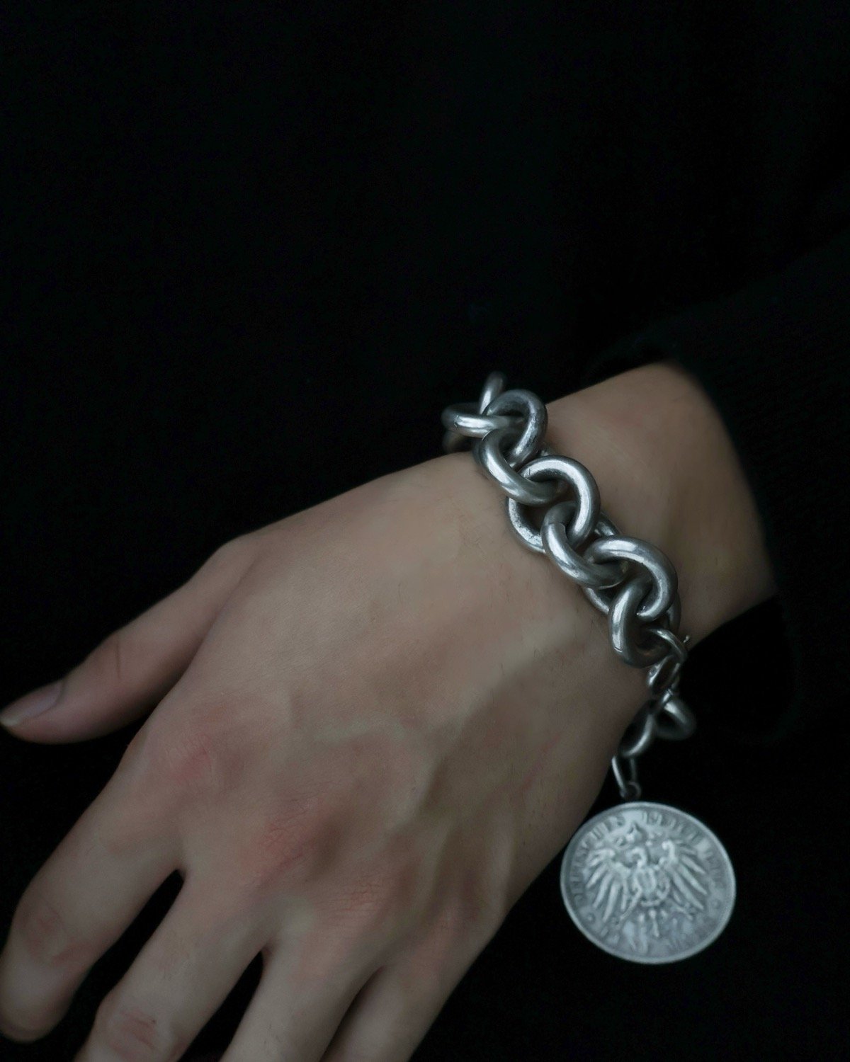 c.1930 Germany / ラウンドチェーンブレスレット / Silver 800 ×