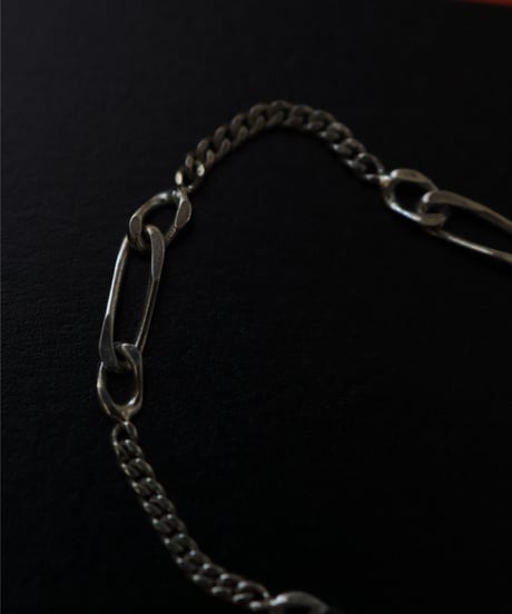 c.1940s France / ミックスチェーンブレスレット/Silver