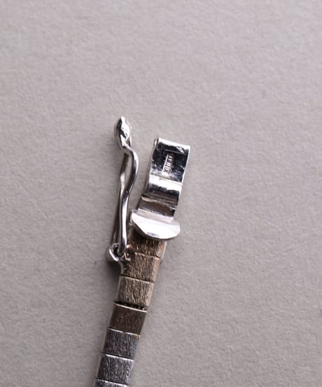 c.1970 Italy Arezzo / Elastic Link Bracelet / Silver 925