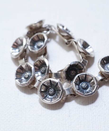 c1950 Denmark  / フラワーブレスレット / Sterling Silver 925 / John Lauritzen