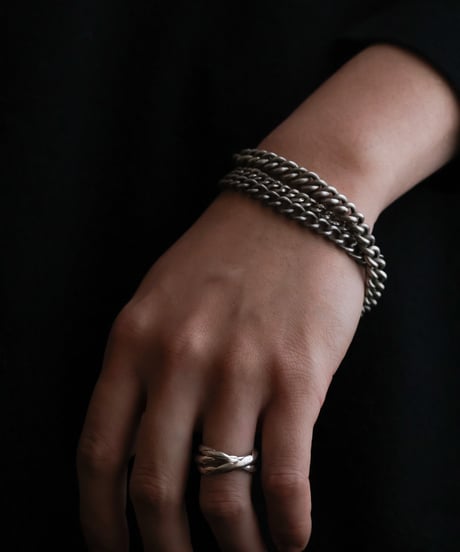 c.1900 France Paris / グルメットチェーン　ブレスレット / Silver 800