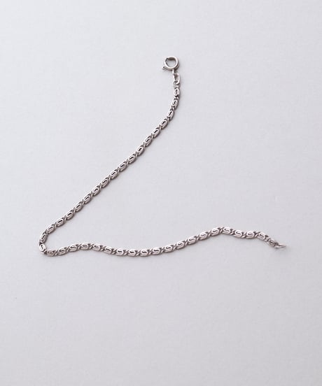 c.1940–50 Germany Snail Link Chain Bracelet / Silver 835