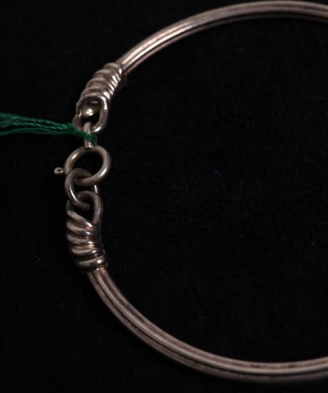 c.1950-60 France / Primitive Joint Bangle / Silver 800