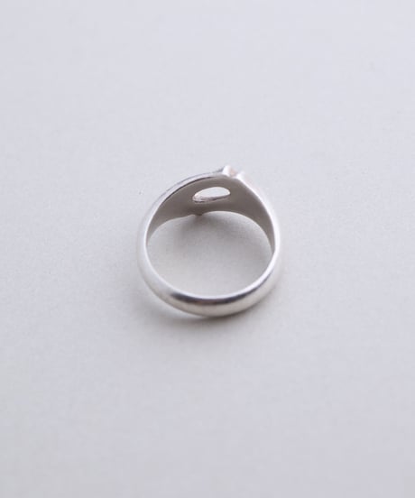 1979 Finland Lapponia / Sculptural Void Ring / Silver 925