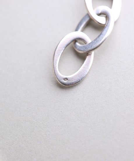 c.1980 Italy Modern Heart Chain Bracelet / Silver 925