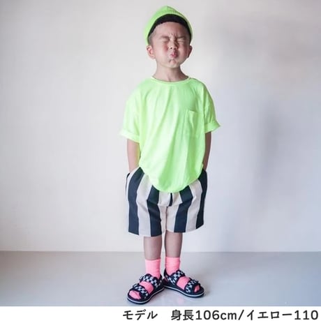 【90〜160cm】ネオンポケットつきTシャツ（reco-m032）