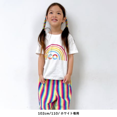 【110〜150cm】ロゴ プリントTシャツ（reco-st19)