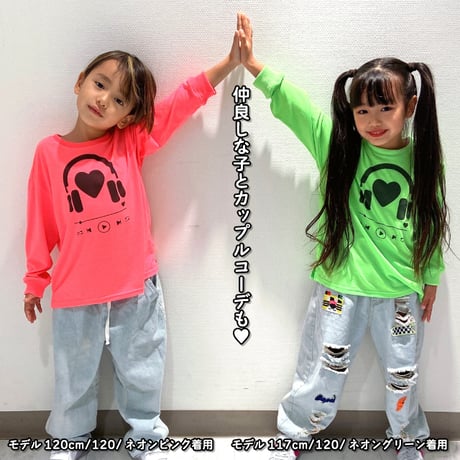 【90〜160cm】 プリントロングTシャツ（reco-nlt01）
