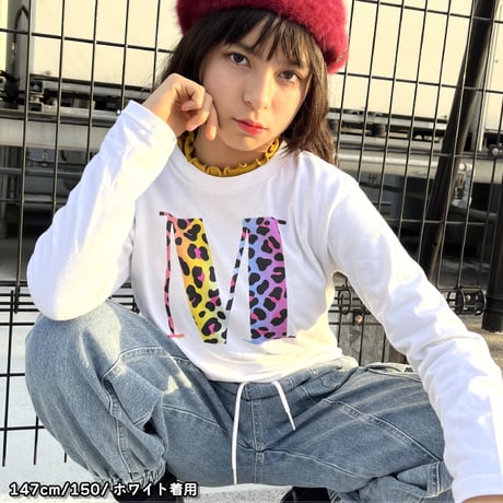 【110〜150cm】イニシャルプリントロングTシャツ（reco-rt34)