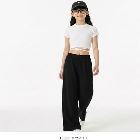 【S〜XL】ショート丈リブTシャツ(reco-m122)