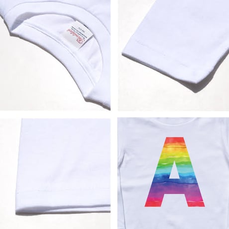 【110〜150cm】イニシャルプリントロングTシャツ（reco-rt33)