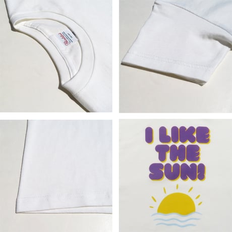 【110〜150cm】I LIKE THE SUNプリントTシャツ（reco-st23)