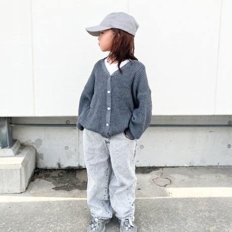 【100〜170cm】ビックシルエットニットカーディガン（reco-i09b)