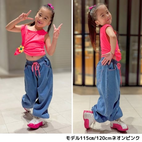 【送料無料120cm~160cm】ジョガーデニムパンツ（reco-m112)