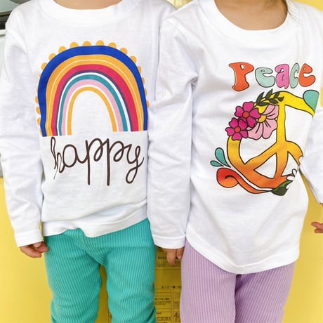 【110〜150cm】 プリントロングTシャツ（reco-rt17)