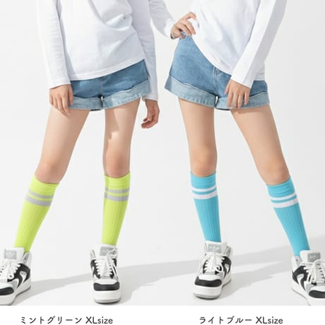 【メール便送料無料】ラインハイソックス（reco-h0361）