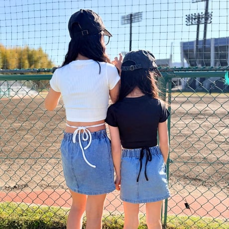 【S〜XL】ショート丈リブTシャツ(reco-m122)