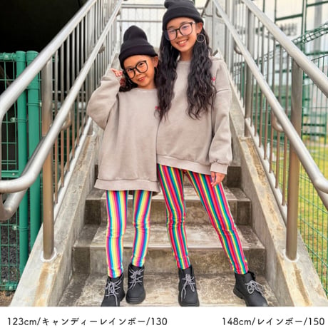 【90〜160cm】ストライプ ボーダーパンツ（reco-02Y）