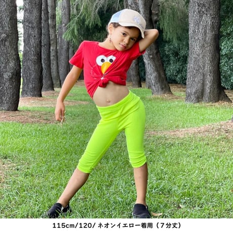 【100〜130cm】 リブレギンス5分丈 7分丈（reco-y014）