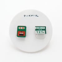 レトロポスト×小道の看板　ピアス