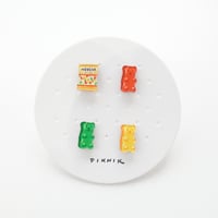 クマのグミ＋3色グミ4個入りセット　ピン