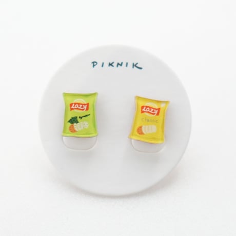 プレーンポテトチップス＋海苔ポテトチップス　イヤリング