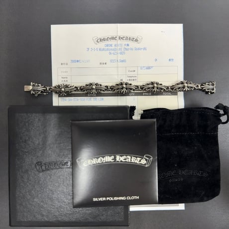 クロムハーツ フローラルクロスリンク ブレスレット インボイス原本付