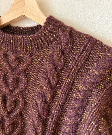 【Pattern】Heart Cable Sweater
