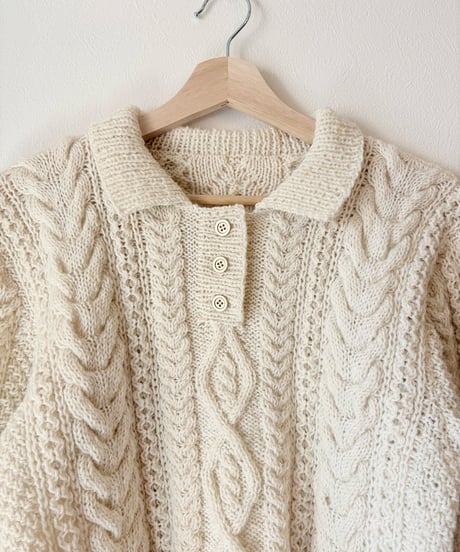 【Pattern】Aran Polo Sweater【期間限定販売】