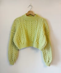 【Pattern】Aran High Neck Sweater