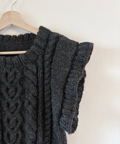 【Pattern】HEART CABLE KNIT VEST