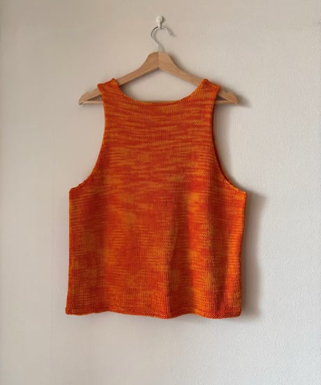 【Pattern】KNITTED COTTON TANK TOP