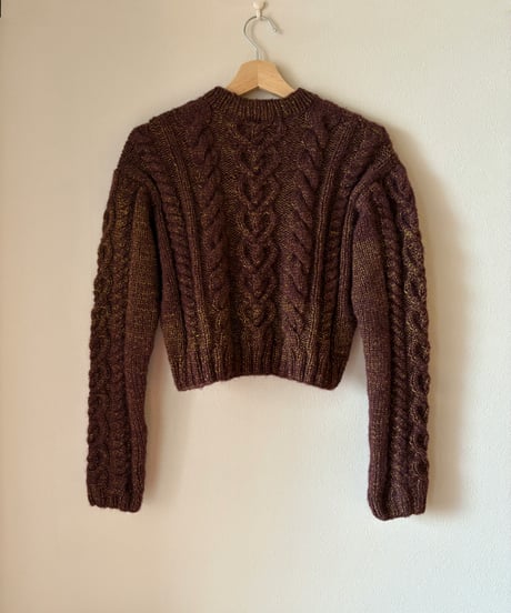 【Pattern】Heart Cable Sweater