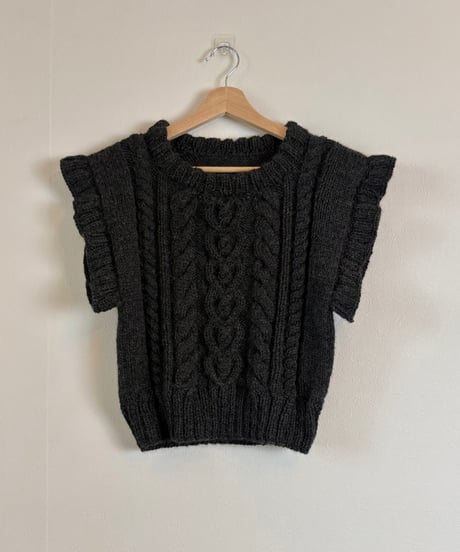 【Pattern】HEART CABLE KNIT VEST